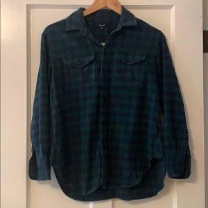 Madewell Loose Fittimg Plaid Button Down Flannel